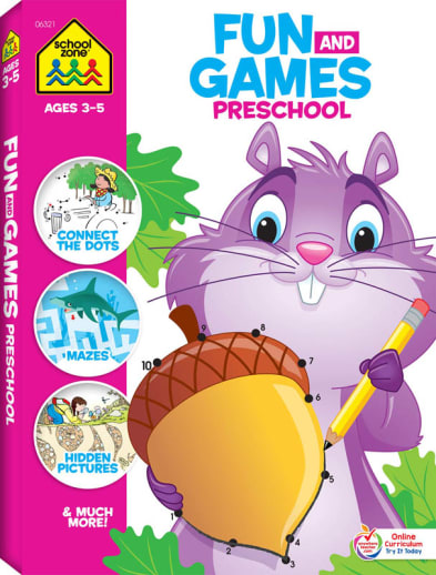 Fun and Games Preschool Workbook