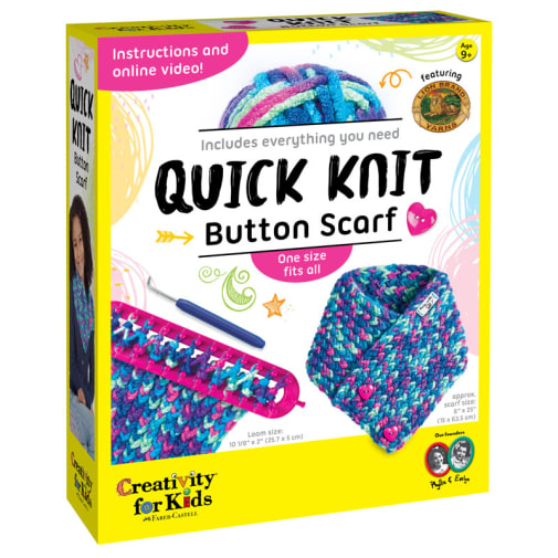 Quick Knit Button Scarf Kit
