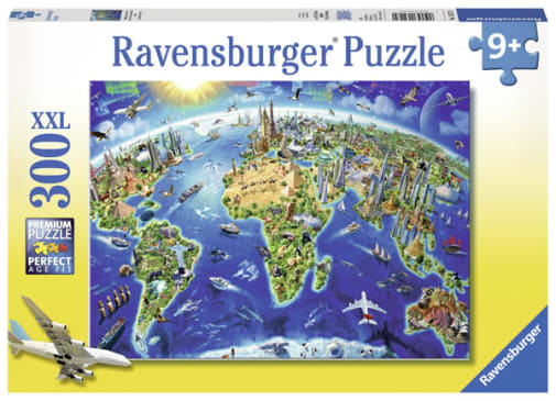 Ravensburger World Landmarks Map Puzzle (300 pieces)