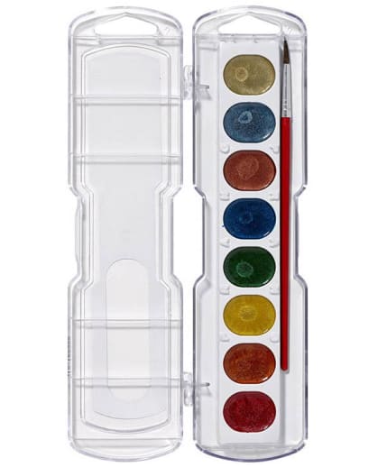 Prang Glitter 8 color Set with #9 Brush