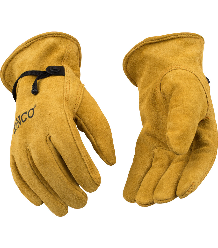 Suede Cowhide Driver with Pull-Strap, Golden, large image number 2