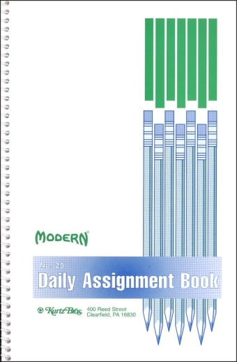 Modern Daily Assignment Book No. 25 (5 1/2" x 8 1/2")
