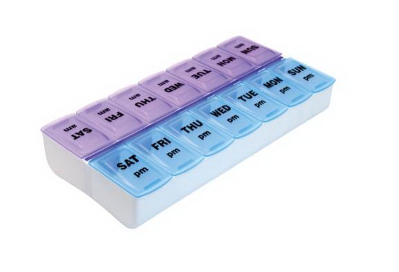 Apex Weekly Twice-A-Day Pill Organizer MK 889256