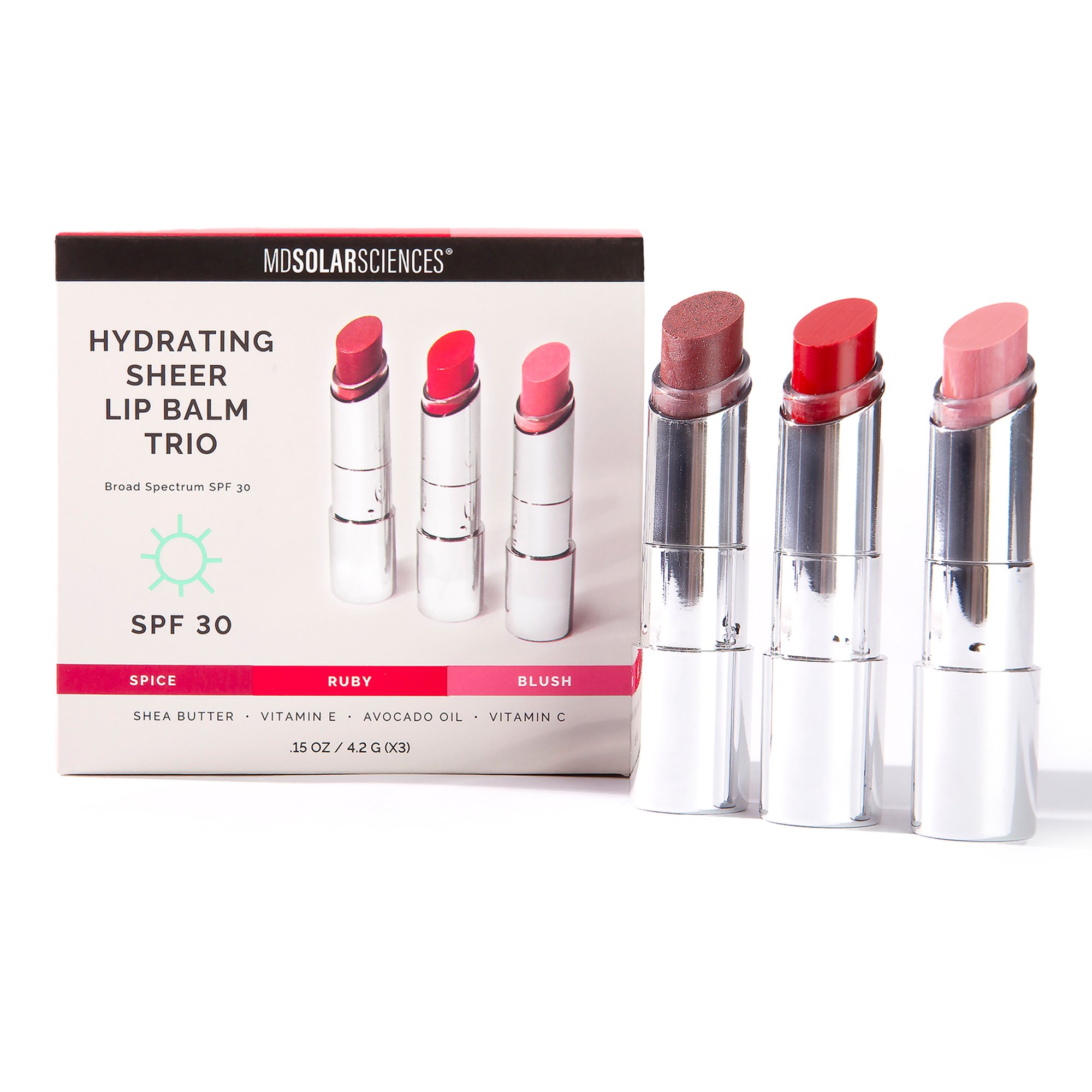 MDSolarSciences Hydrating Sheer Lip Balm, Vivids Trio MK 1241911