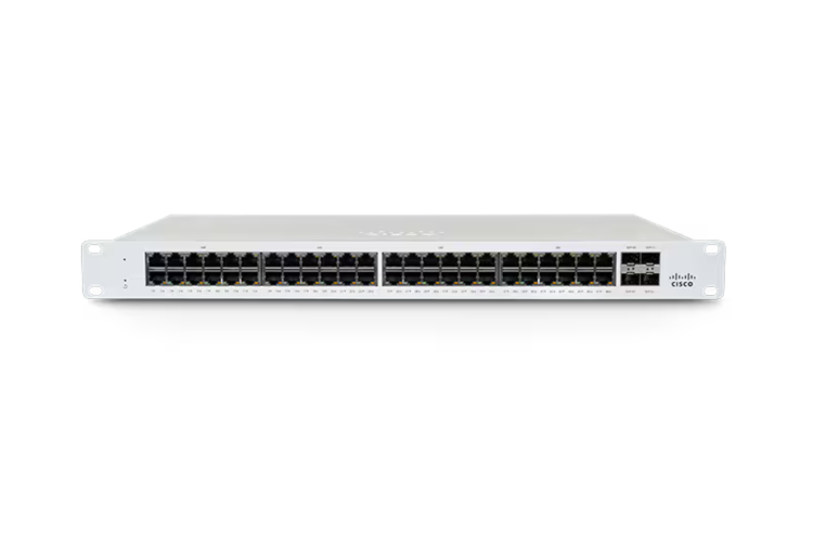 Cisco Meraki Cloud Managed Switch, 48 Gigabit Ethernet Ports, 4 SFP Uplinks, POE, MS130-48P-HW, Unclaimed, Refurbished, Original