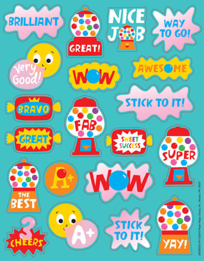 Bubble Gum Scented Stickers