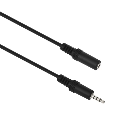 Audio Cable with 3.5mm Male/Female Connectors, 6ft
