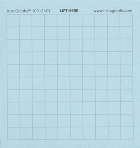 InstaGraphs 100 Grid 10 x 10 Blank Hundred Number Grid (3" x 3" Pad)