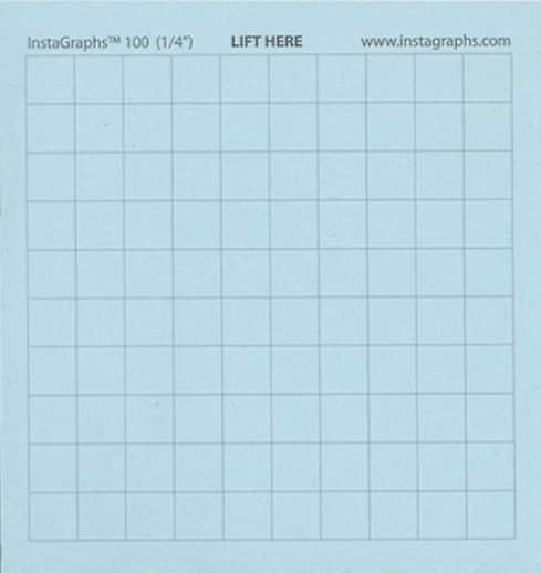 InstaGraphs 100 Grid 10 x 10 Blank Hundred Number Grid (3" x 3" Pad)