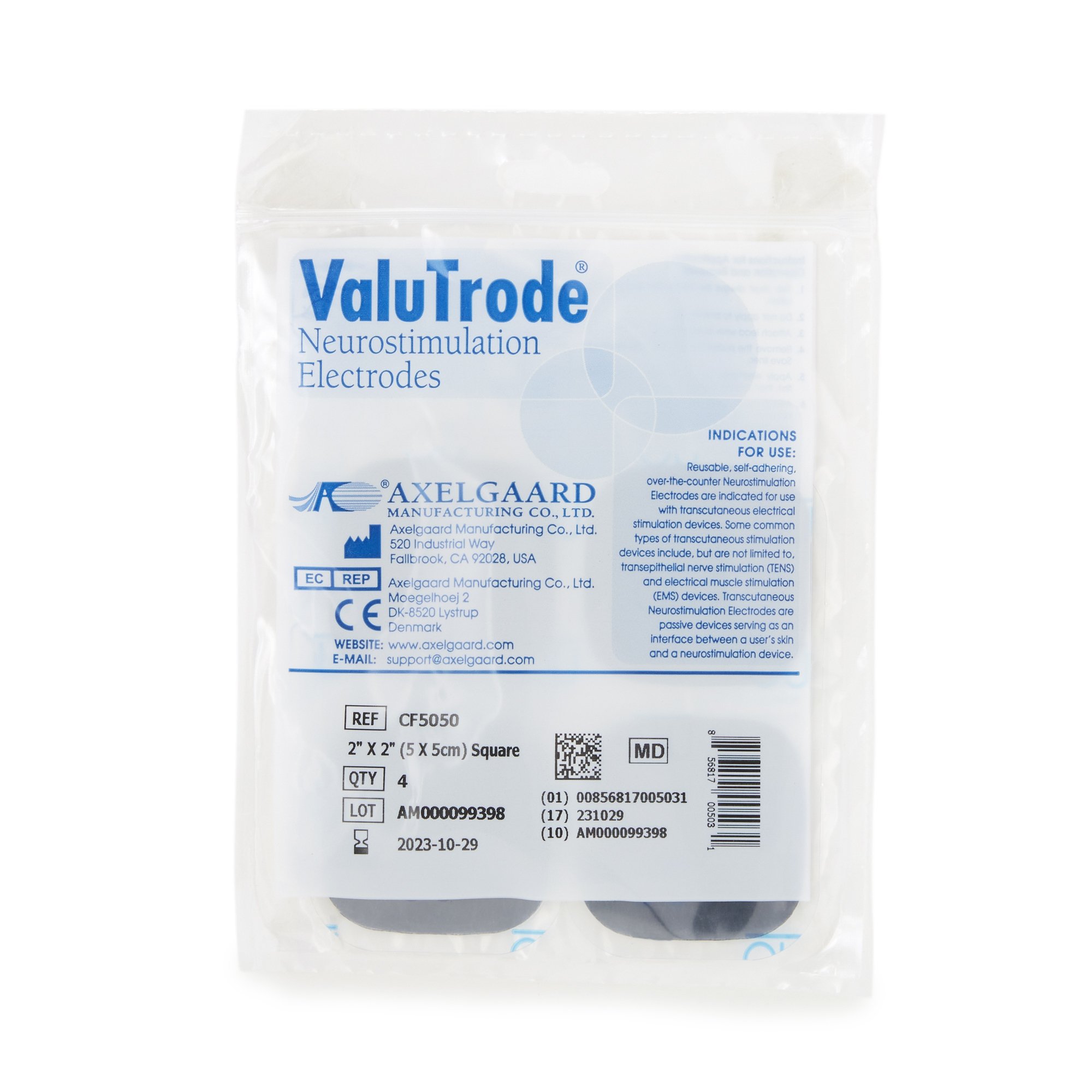 ValuTrode Neurostimulation Electrode for TENS units, 2 x 2 Inch MK 913959