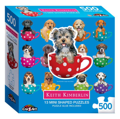 Mini Shaped Pups in Cups Puzzle (500 piece)