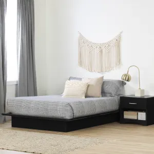  Canapé para cama doble, colección Step One de South Shore,  Madera Manufacturada, Negro : Hogar y Cocina