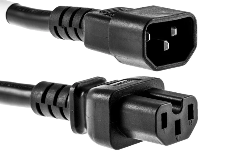 AC Power Cord, C14 to C15, 14AWG, 5ft, Black