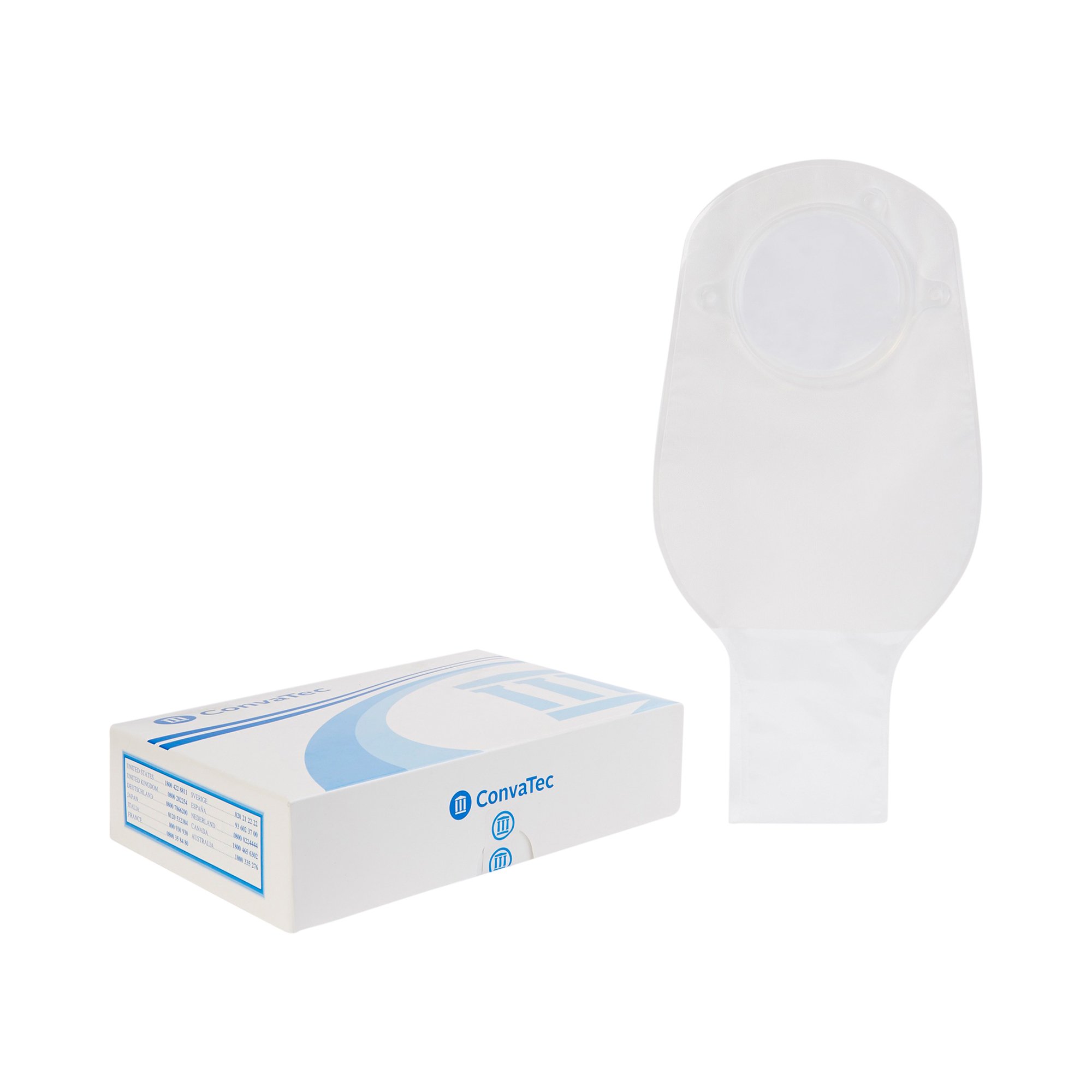 Sur-Fit Natura Two-Piece Transparent Colostomy Pouch, Vinyl, 2 Inch Flange MK 325423