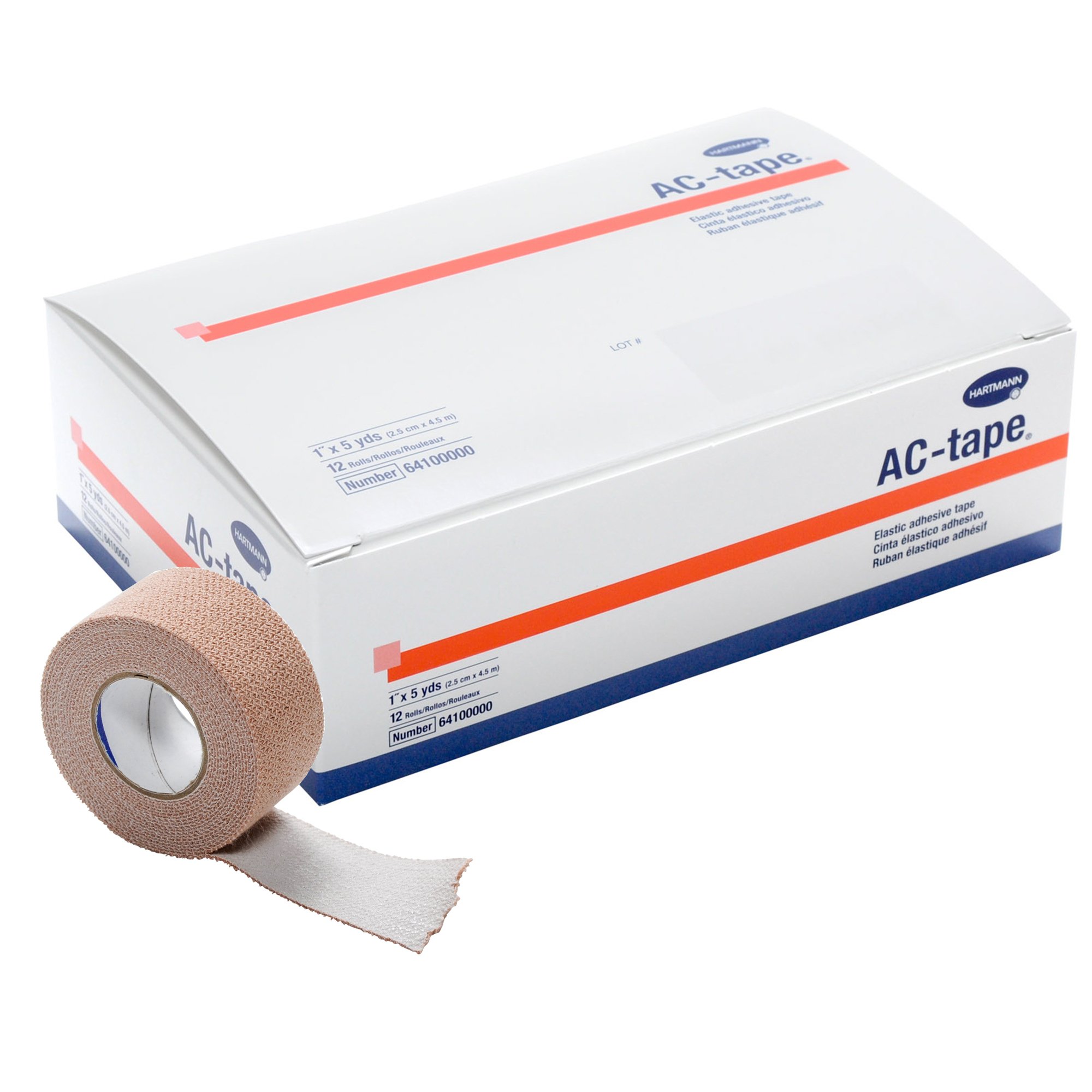 AC-tape Cotton Elastic Tape, 1 Inch x 5 Yard, Tan MK 478274