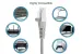 Cat5e Shielded Ethernet Patch Cable, Half-moon Boot, 1ft, Gray