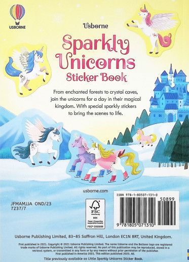Usborne sticker book Unicorns シールブック First Sticker Book Unicorns (First Sticker Books): Beecham