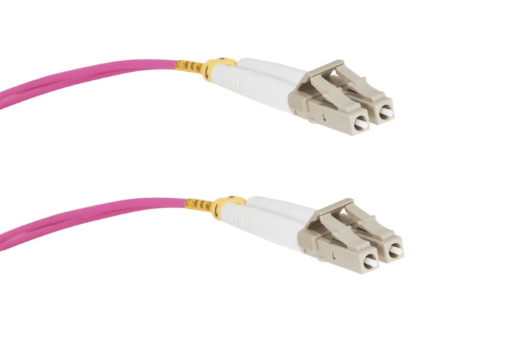 7M LC-LC OM4 40G 50/125 Multimode Duplex UPC Fiber Patch Cable, Violet