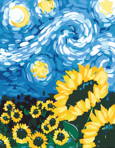 Artwille Paint by Number - Flowers of the Sun