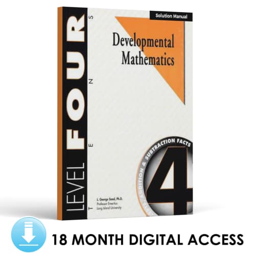 Developmental Math: Level 4 Solution Manual | Tens: Concepts Addition and Subtraction Facts (18 Month Access)