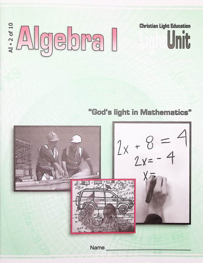 Algebra I LightUnit 2 Sunrise Edition
