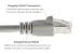 Cat6A Shielded Ethernet Patch Cable, Half-moon Boot, 15 ft, Gray