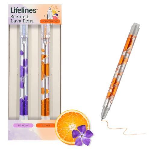 Lifelines Scented Lava Pen Set 2-Pack (Purple/Orange)