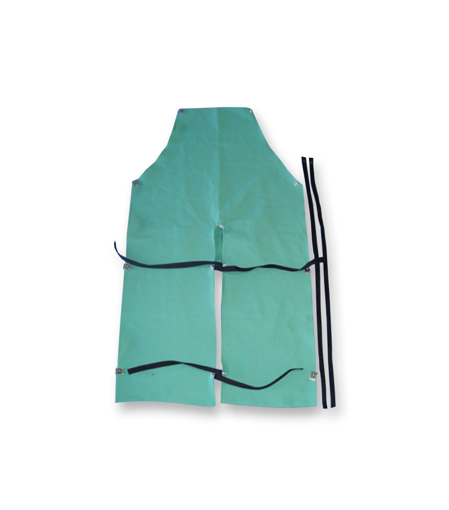 48" Split Leg Aprons: 29” x 48”, 11 oz. Green FR Cotton, , large image number 0