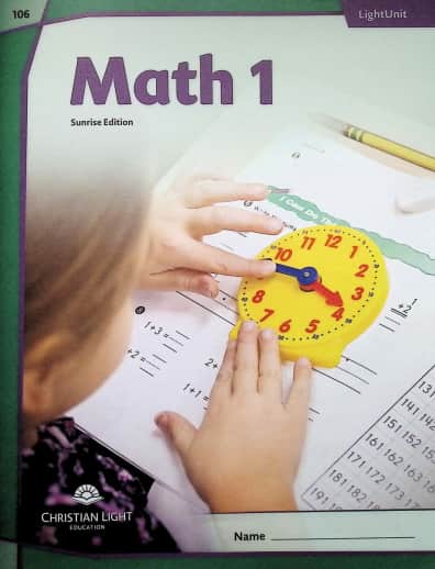 Christian Light Math LightUnit 106 Sunrise Edition