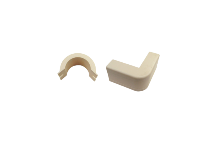 1.25 in Surface Mount Cable Raceway, Outside Elbow, Ivory
