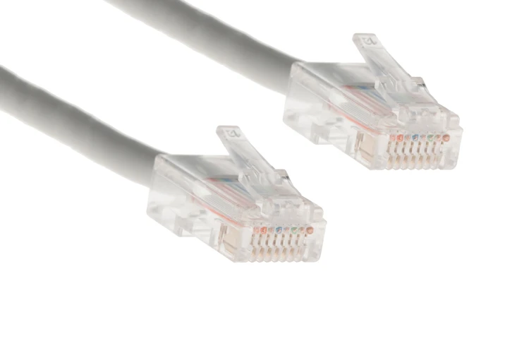 CAT5e Shielded Non-Booted Ethernet Patch Cable, 100ft, Gray