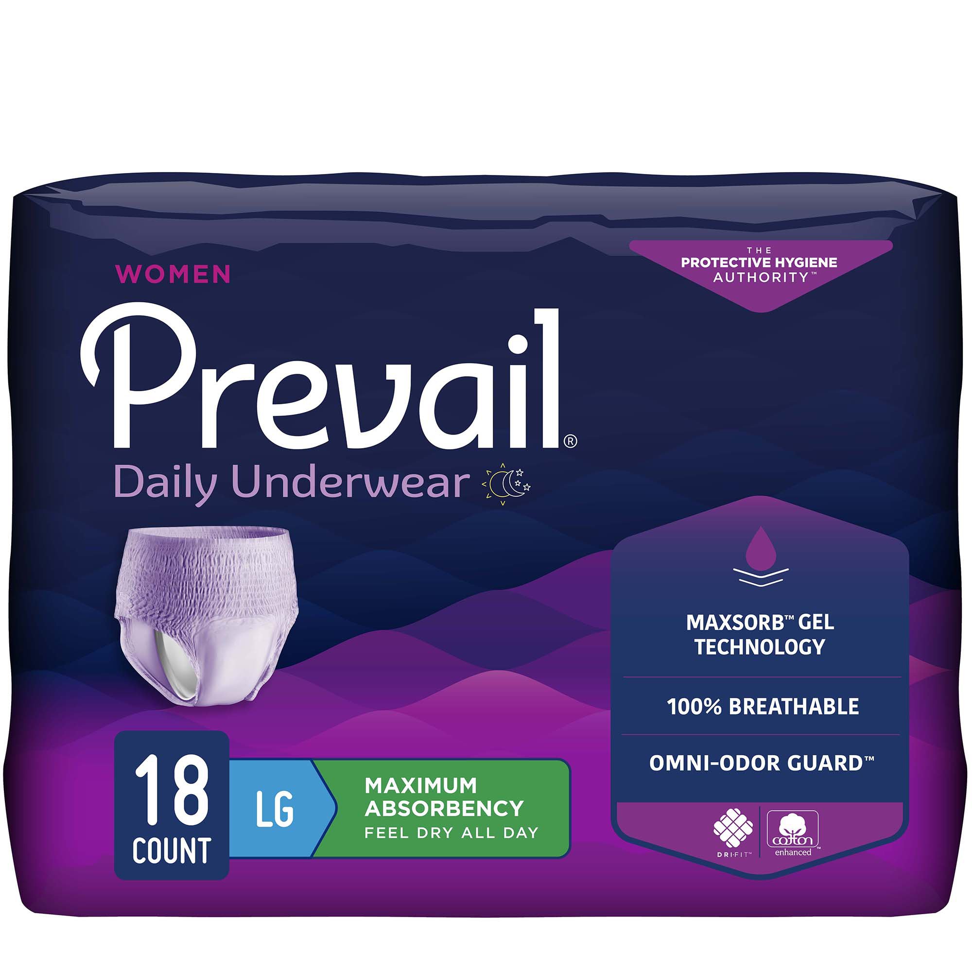 Prevail for Women Daily Absorbent Underwear, Large, Heavy Absorbency MK 889082