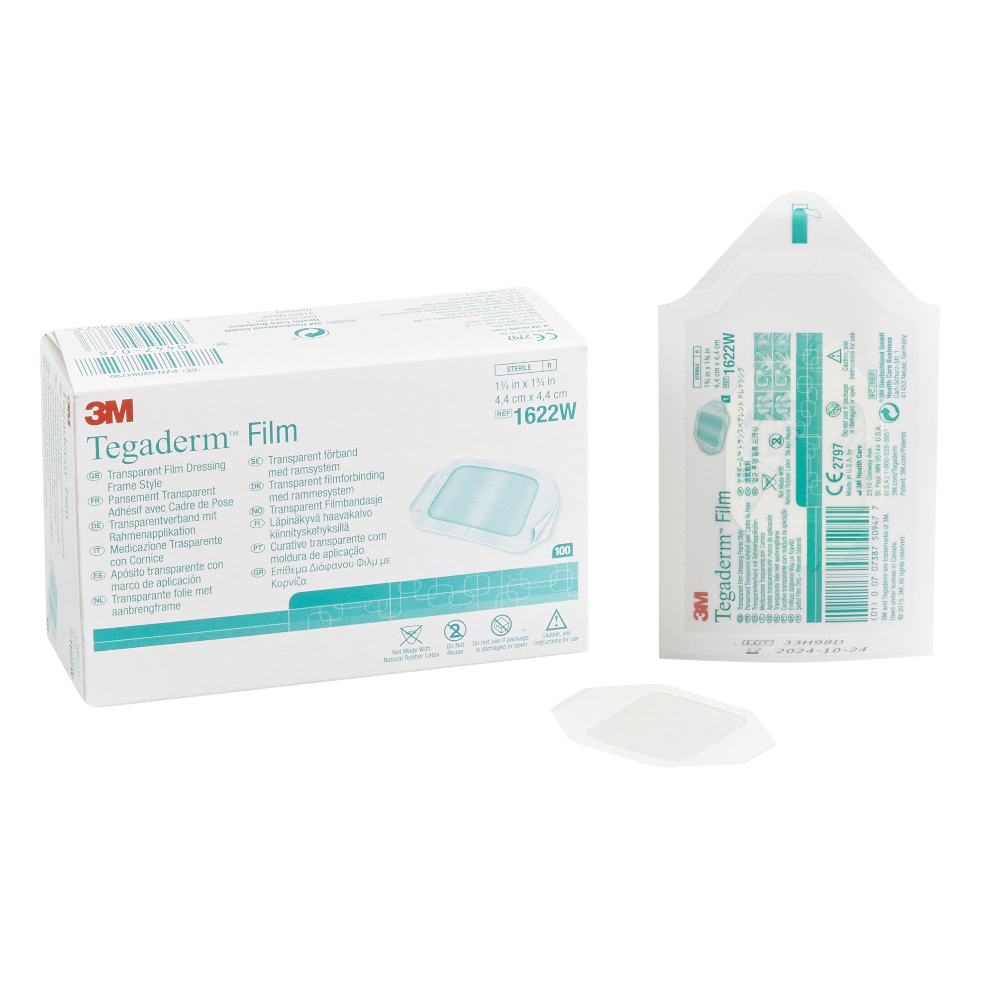 3M Tegaderm Transparent Sterile Film Dressing, 1-3/4 x 1-3/4 Inch MK 264435