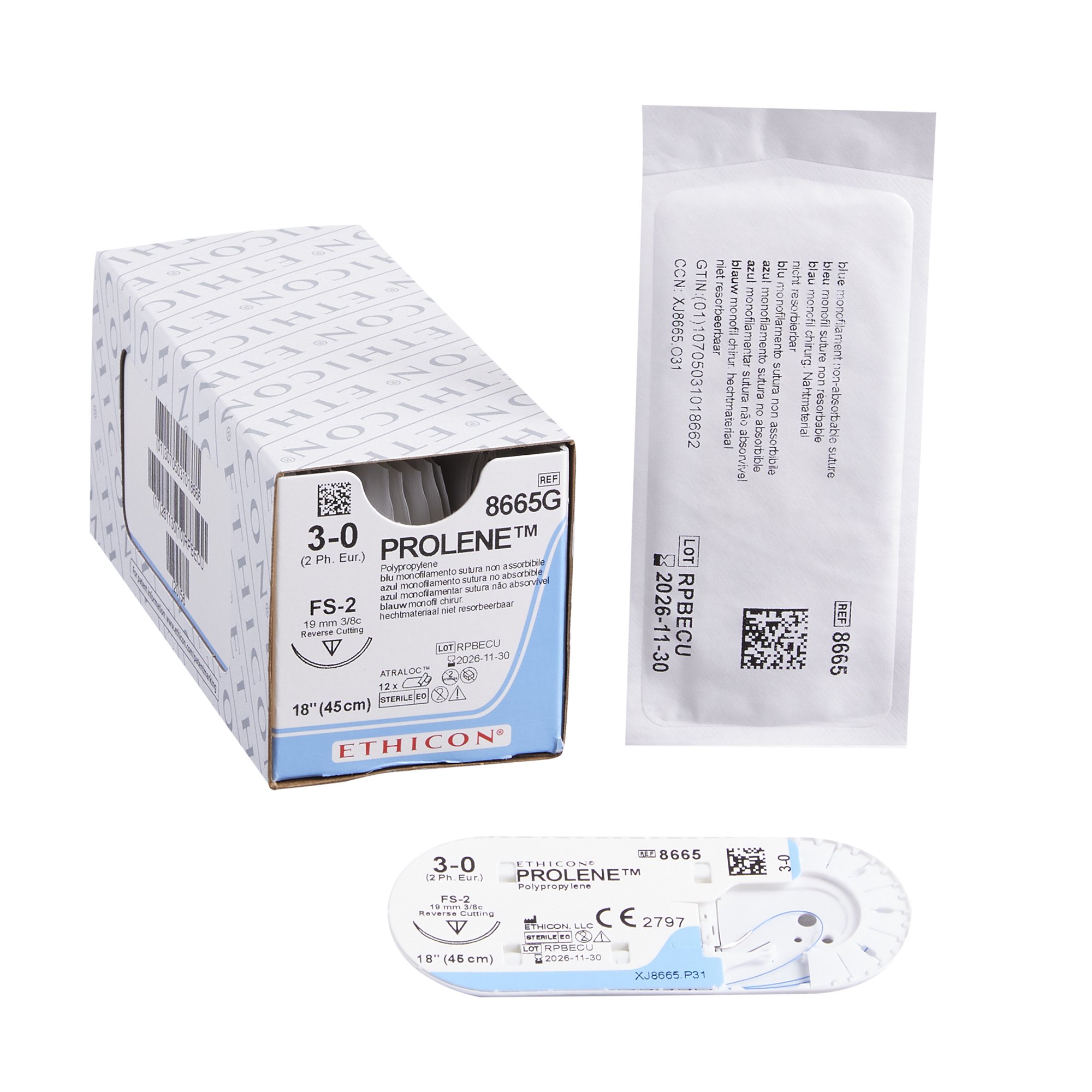 Prolene Suture with Needle, Size 3-0 MK 3257