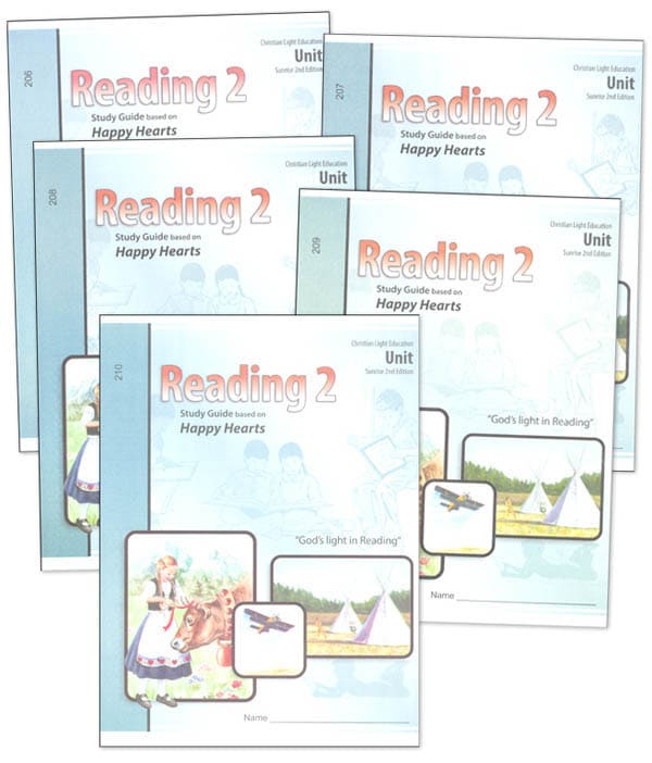 Christian Light Happy Hearts Reading 2 LightUnits Only Set Sunrise 2nd Edition