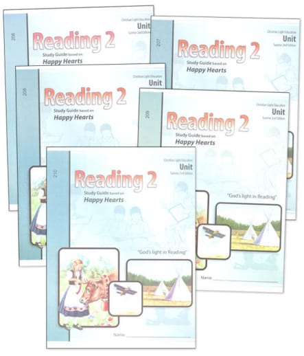 Christian Light Happy Hearts Reading 2 LightUnits Only Set Sunrise 2nd Edition
