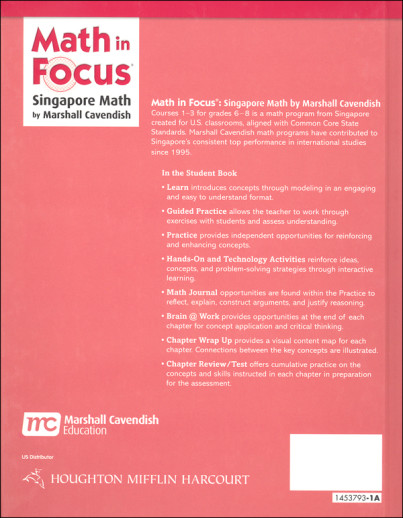 Math in Focus Course 1 Grade 6 Homeschool Kit 1st Semester