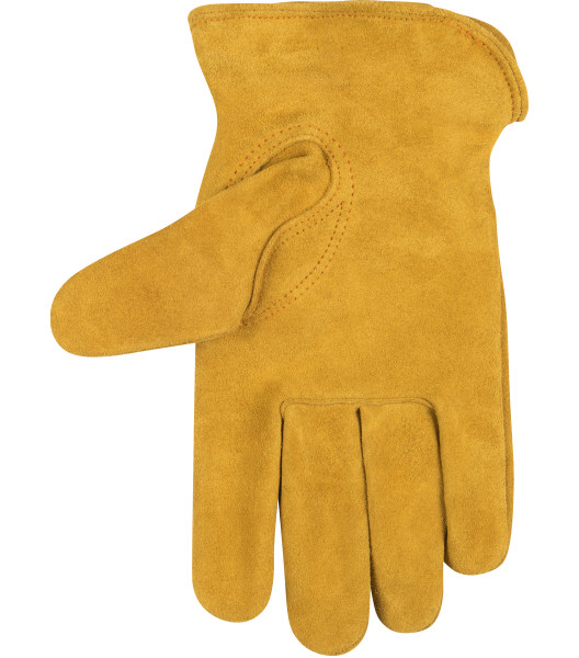 Suede Cowhide Driver with Pull-Strap, Golden, large