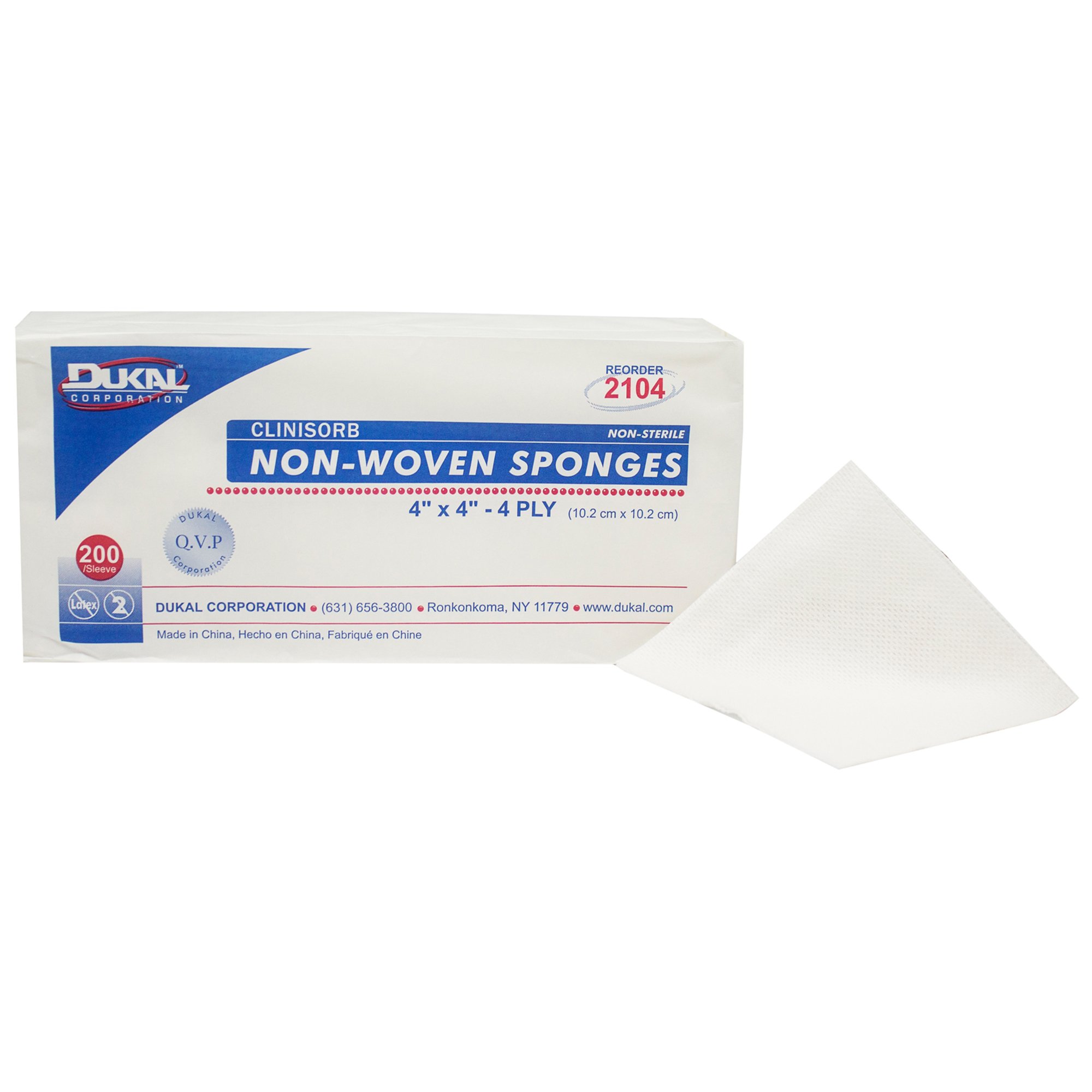 Clinisorb Nonwoven Sponge, 4 x 4 Inch, 4-ply MK 384759
