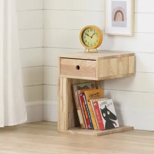 Solid Wood Reversible 1-Drawer Nightstand