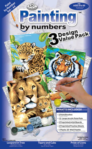 Painting By Numbers - Junior Small Jungle Cats (3 Design Value Pack)