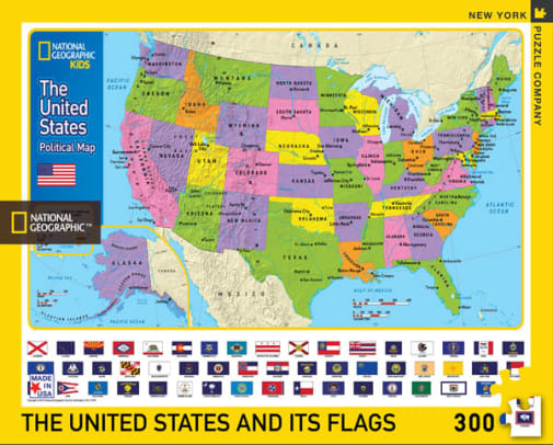 USA Kids Map Puzzle - 300 piece (National Geographic)