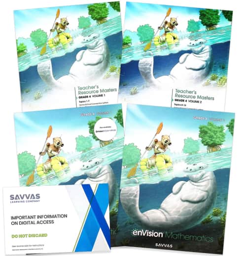Savvas enVision Math Homeschool Bundle - Grade 4 (2020 edition)