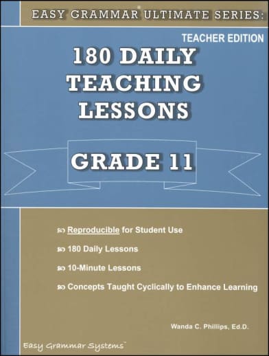Easy Grammar Ultimate Series Grade 11 Teacher Edition