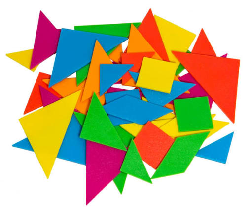 Tangrams (Brights) - 6 Sets (1 of each color)