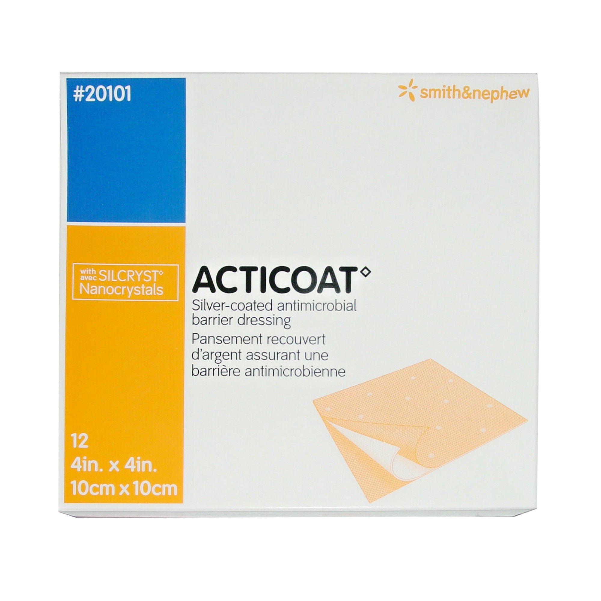 Acticoat Burn Antimicrobial Barrier Dressing, 4 x 4 Inch MK 440433