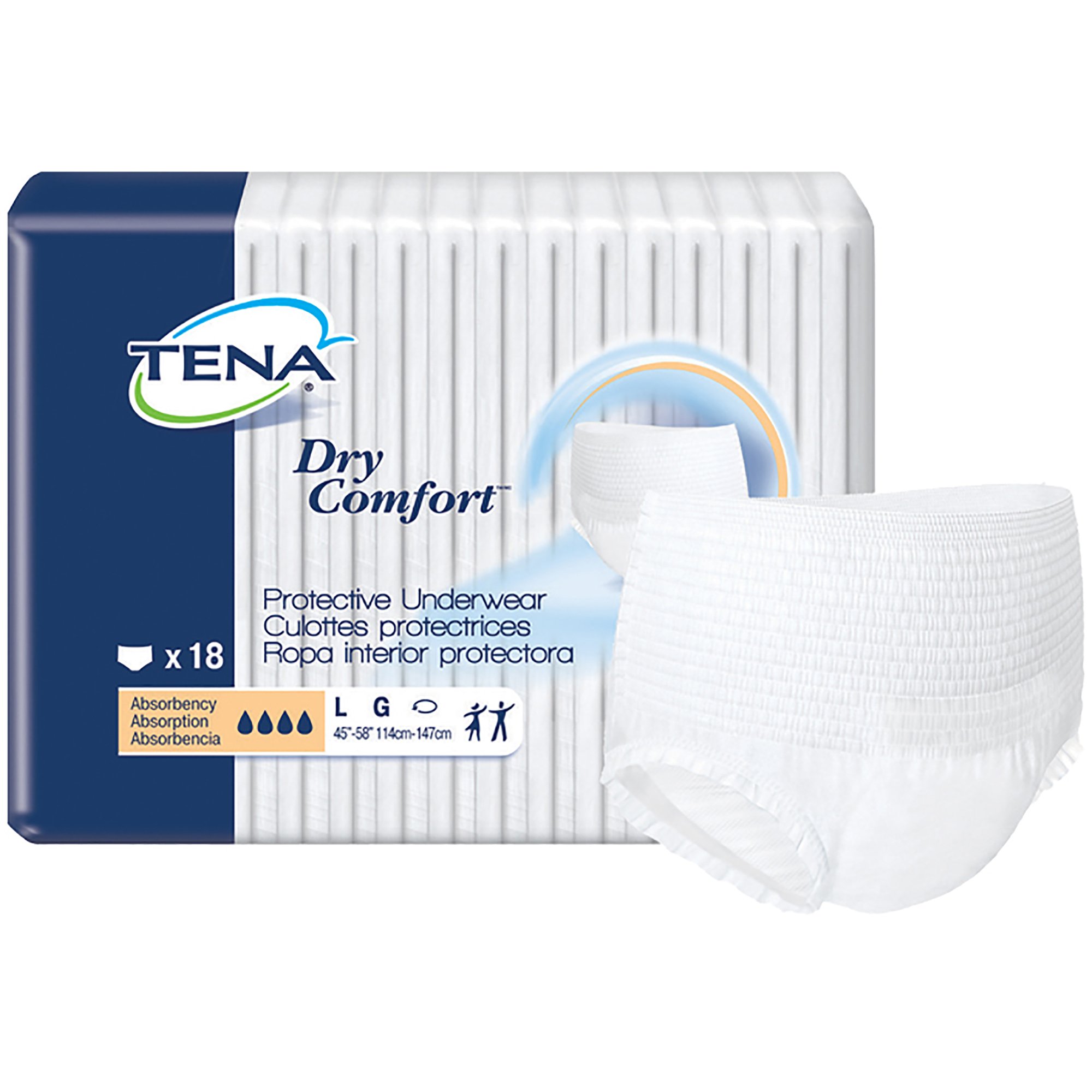 Tena Dry Comfort Absorbent Underwear, Large MK 959413