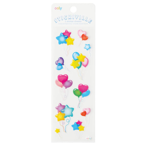 Stickiville Skinny - Shaped Balloons (Clear Stickers) 2 sheets