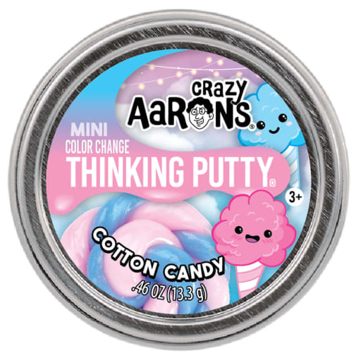 Crazy Aaron's Cotton Candy Mini Color Change Thinking Putty 2" Tin