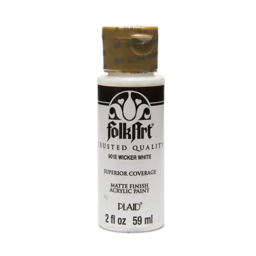 Folkart Color Acrylic Paint Wicker White - 2 oz